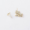 South Korean goods, asymmetrical silver needle, fashionable universal earrings, silver 925 sample, simple and elegant design