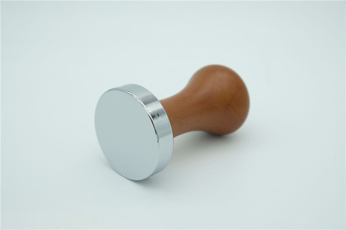 Stainless steel coffee press, wooden handle press hammer, coffee machine handle powder dispenser, coffee accessories wholesale