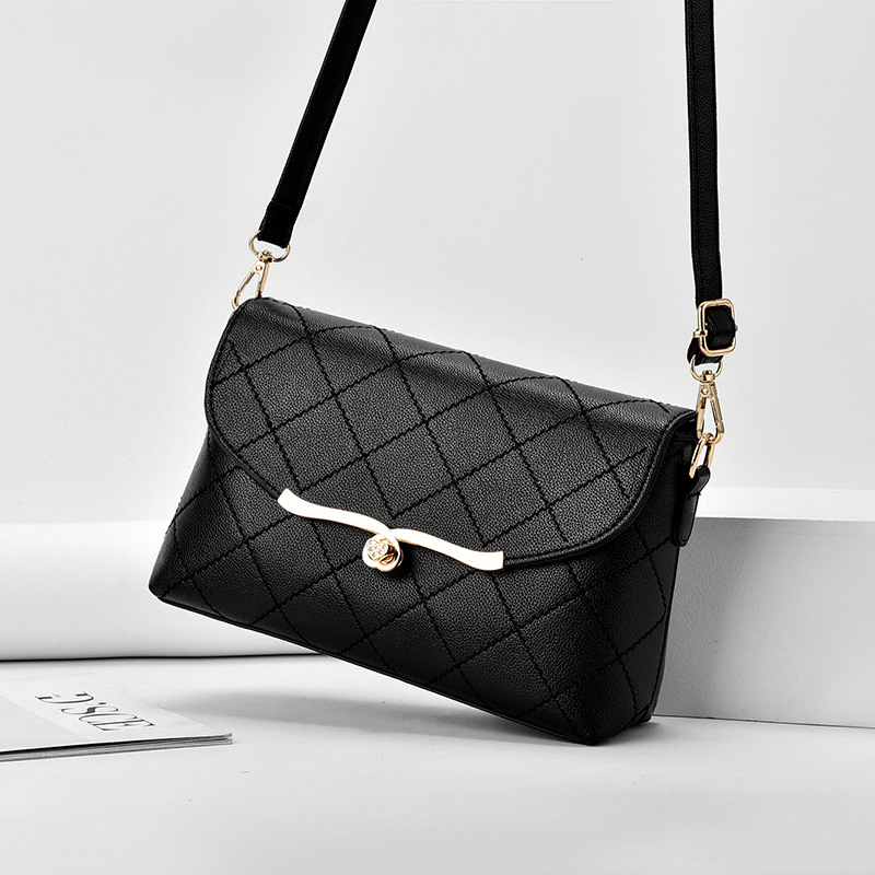 2023 New Women's Bag Women's Small Bag Soft Leather Crossbody Gift Mom Fashion 2022 New Middle Age Summer Lingge Small Bag Tide_voghion.com