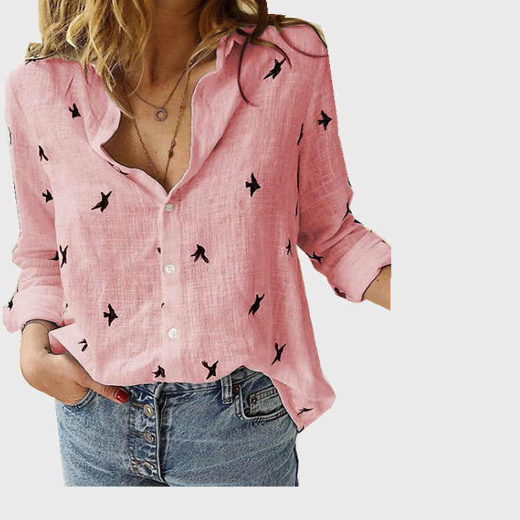 Wholesale Women's Casual Long Sleeve Printing Blouses display picture 3