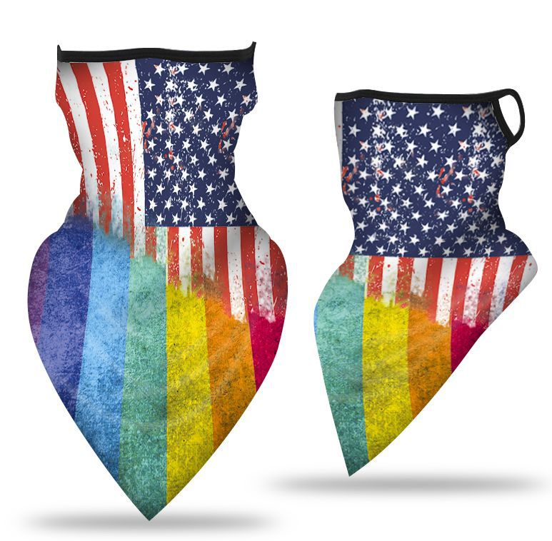 Oído-colgando triángulo bufanda hielo malla de seda máscara transpirable cuello cubierta al aire libre equitación pesca a prueba de viento protector solar cara toalla bufanda