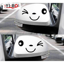 Y-111可爱装饰车身贴 笑脸后视镜车贴 倒车镜贴个性 汽车贴纸对装