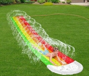 Радужная водная горка из ПВХ, уличные садовые фонари для игр в воде, 2020, новая коллекция, облако, семейный стиль