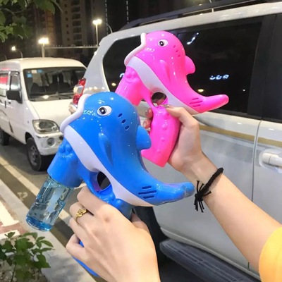 兒童全自動泡泡機抖音同款海豚泡泡槍少女心電動吹泡泡卡通玩具戶