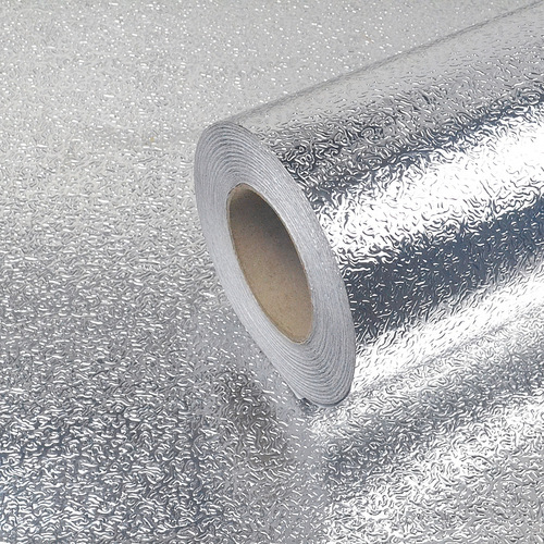 Waterproof thickened kitchen stove high temperature resistant self-adhesive oil-proof sticker removable decorative aluminum foil wallpaper
