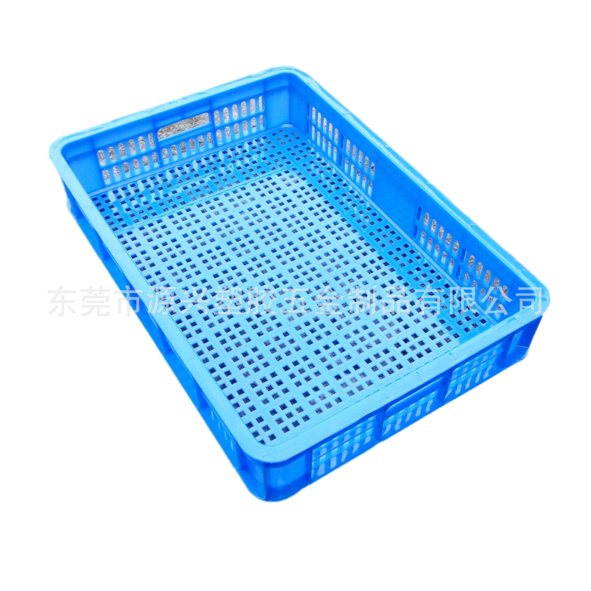 厂家供应超市水果摆放塑料箩筐 无毒无味网格浅箱矮胶框蔬菜晒盘