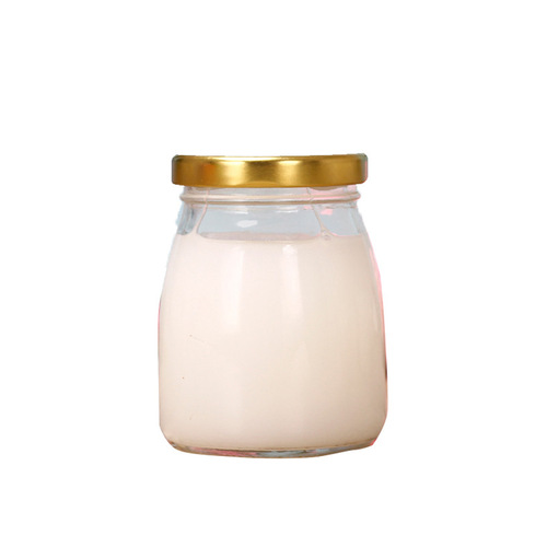 Thickened sealed iron lid pudding bottle glass vertical pattern pudding cup yogurt bottle glass baking mold mousse cup jelly