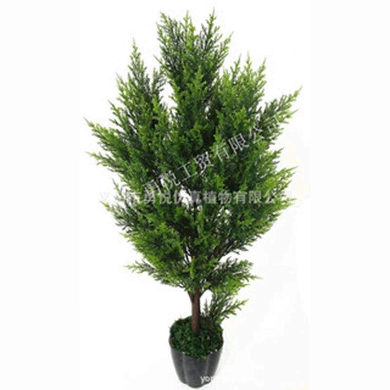 Оптовая продажа фабрики моделирования декоративные растения зеленый сад в горшках зеленый высокая имитация пластика поддельное дерево Добро пожаловать сосна кипарис сосна