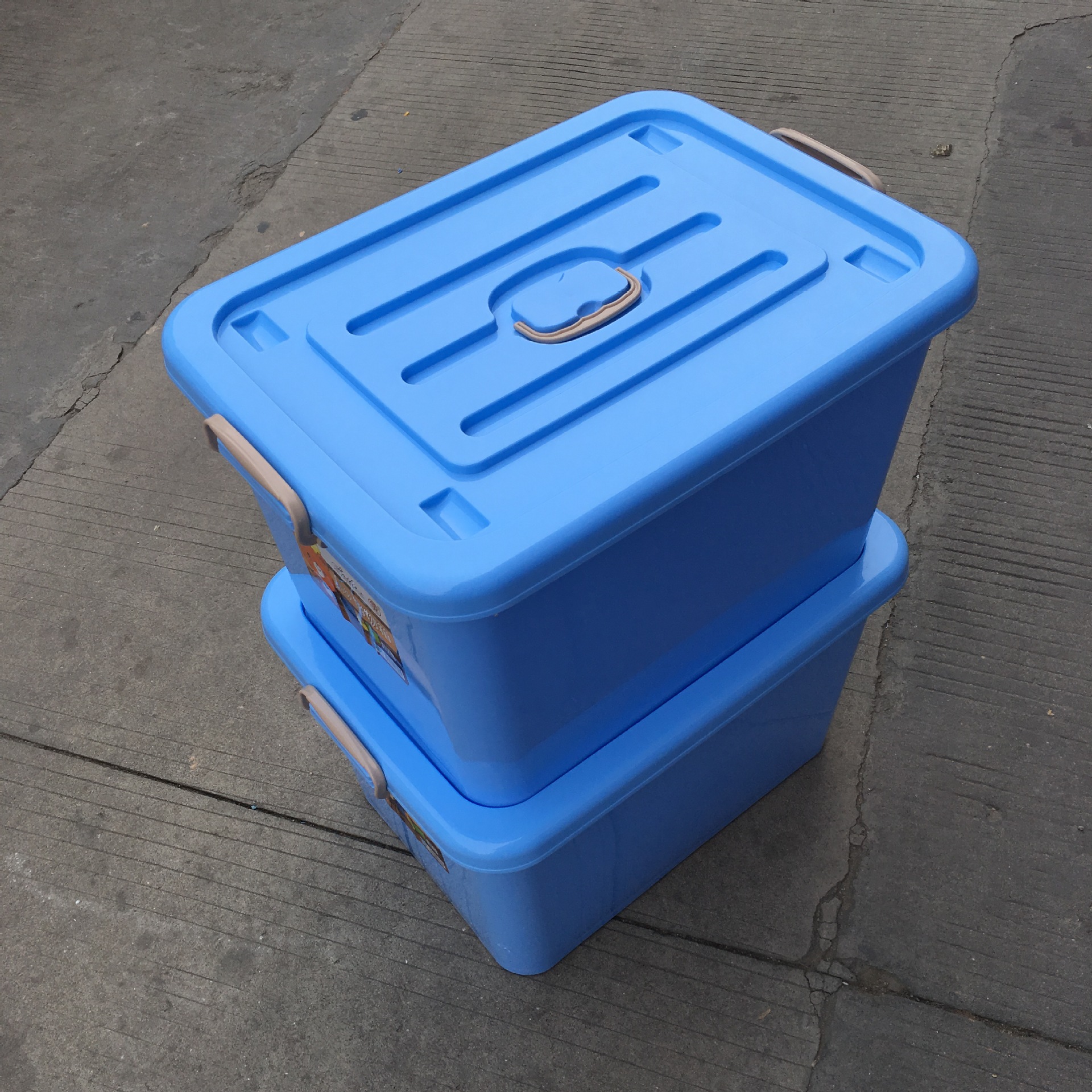 口罩收纳箱 透明箱 带盖加厚整理箱 全新KN95口罩周转箱带轮带盖