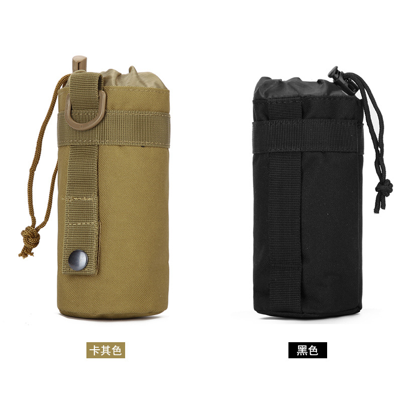 Bolsa de hervidor táctico al aire libre bolsa de la cintura corriendo montañismo hervidor de agua bolsa portátil camuflaje multifuncional hervidor de agua bolsa cordón impermeable