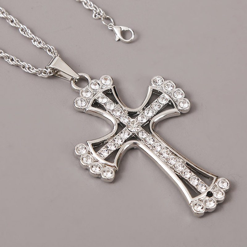 Exaggerated Long Section Cross Hip-hop Necklace Creative Fashion Pendant Jewelry Wholesale Nihaojewelry display picture 10