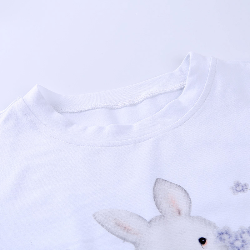 print navel fashion all-match slim T-shirt NSXE38750