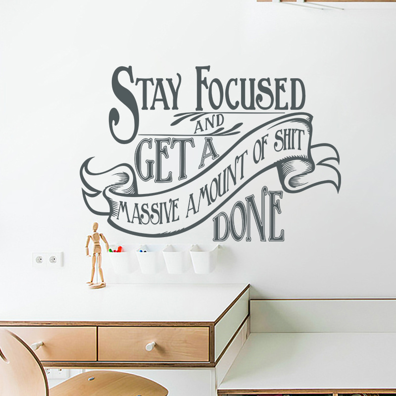 New Simple English Slogan Wall Stickers display picture 2