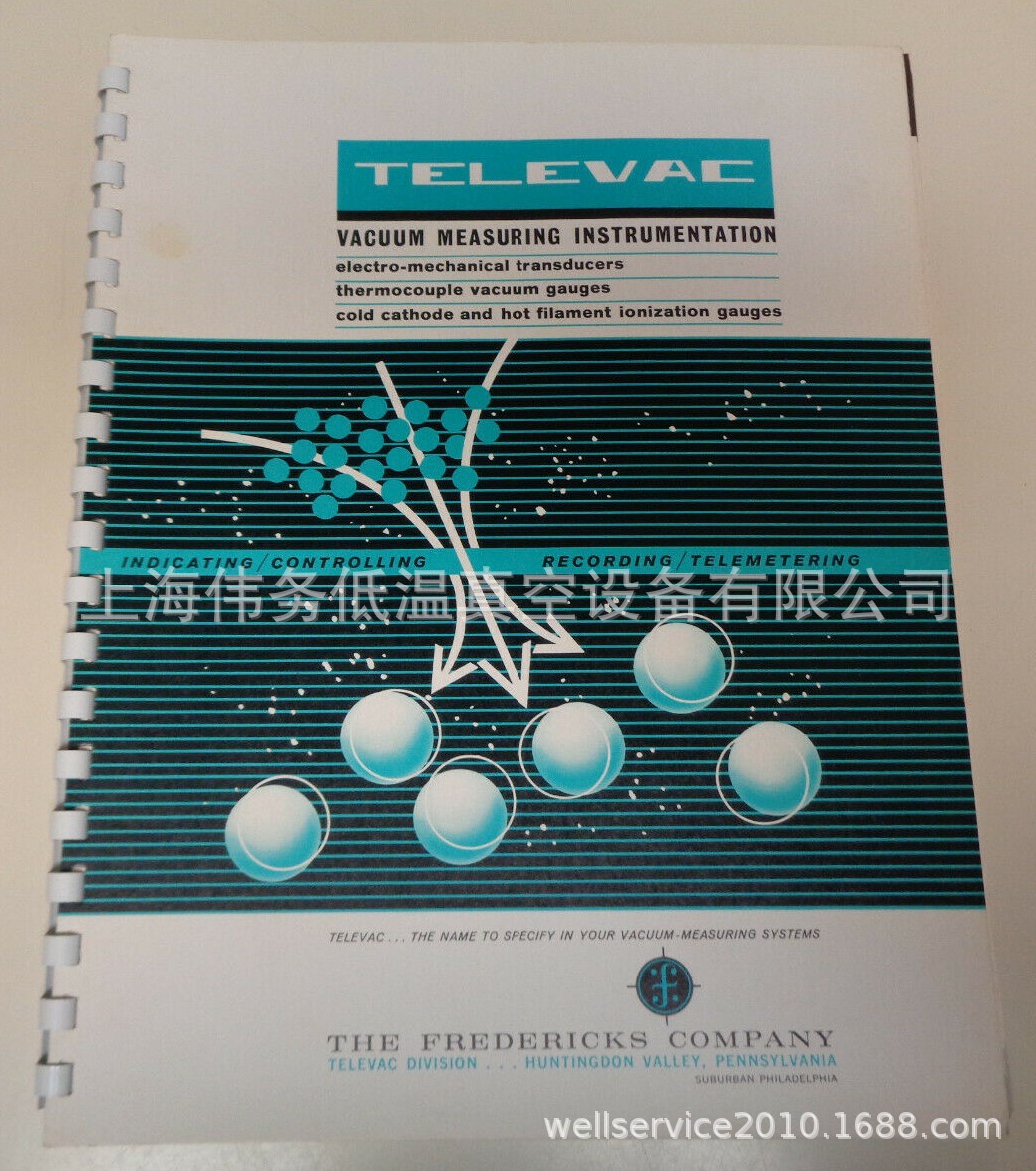 Televac Vacuum Measuring Instrumentation Catalog 1960's