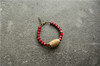 Accessories, red beaded bracelet, cotton and linen, new collection, simple and elegant design