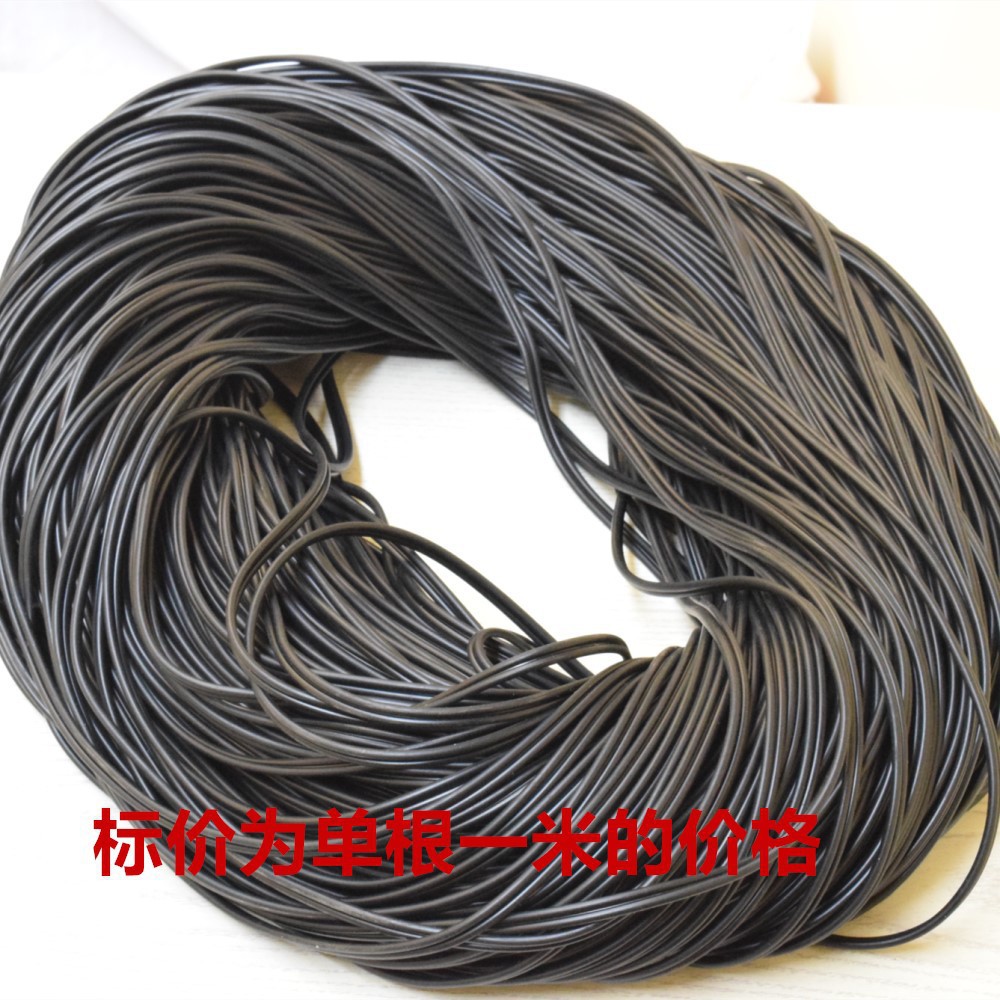 实心密封条橡胶圆棍O型密封条圆型插入式密封条隔音条（直径2mm）