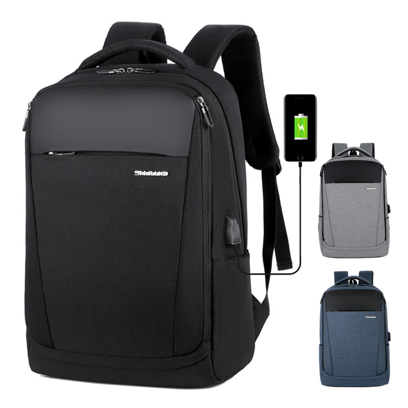 Business Backpack Computer Bag Men's USBLaptop Bag Salesman Casual Backpack Gift