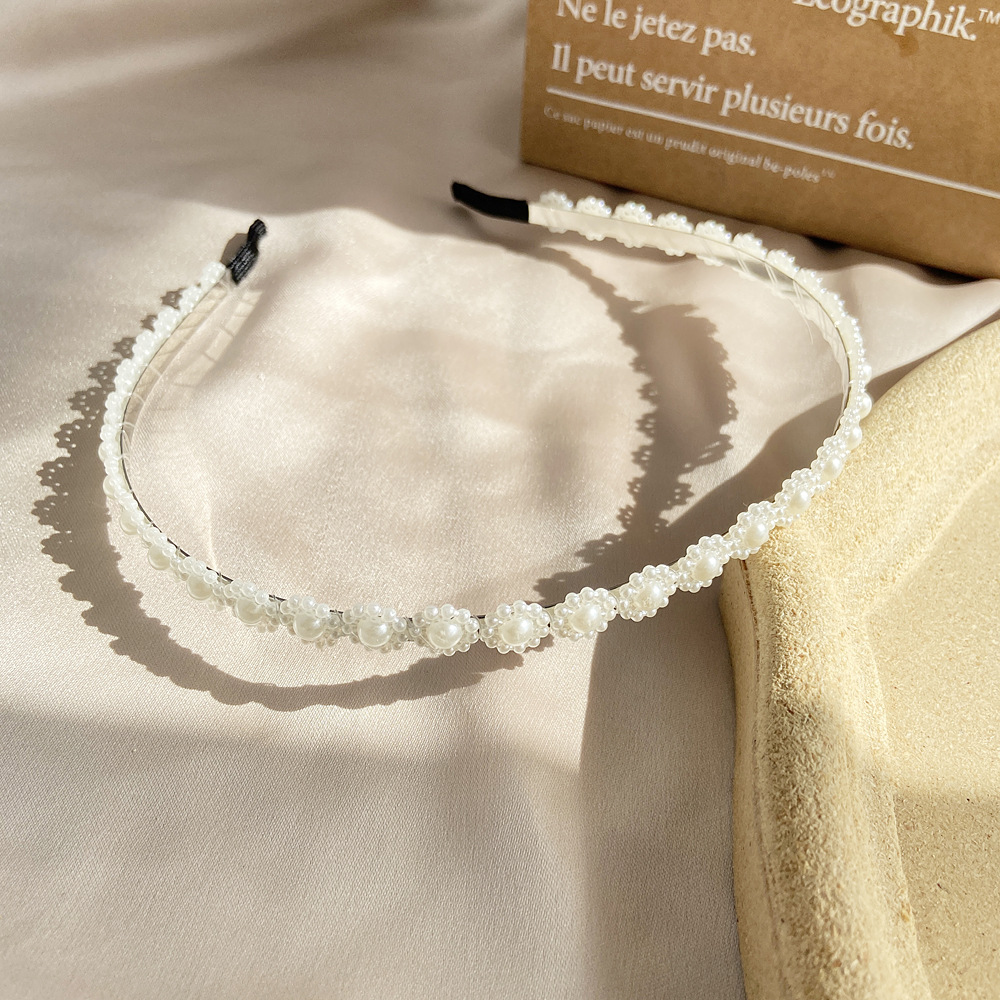 Pearl Bowknot Crown Headband display picture 7