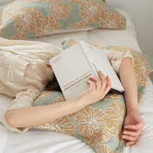 厂家现货纯棉提花五层纱布枕巾欧式加大成人枕巾吸汗无捻柔软枕巾