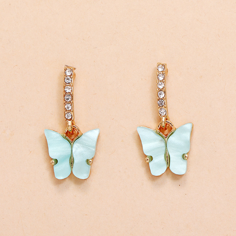 Korea Fashion Wild Fairy Sweet Simple Tide Diamond Butterfly Earrings display picture 16