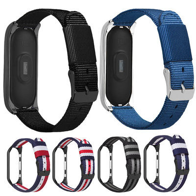 适用小米手环6表带 5NFC通用 智能小米手环5腕带mi56尼龙替换腕带