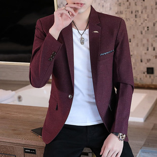 Foreign Trade Source Cross-border Export Korean Slim Fit One Button Casual Small Suit Men's Autumn New Suit Jacket