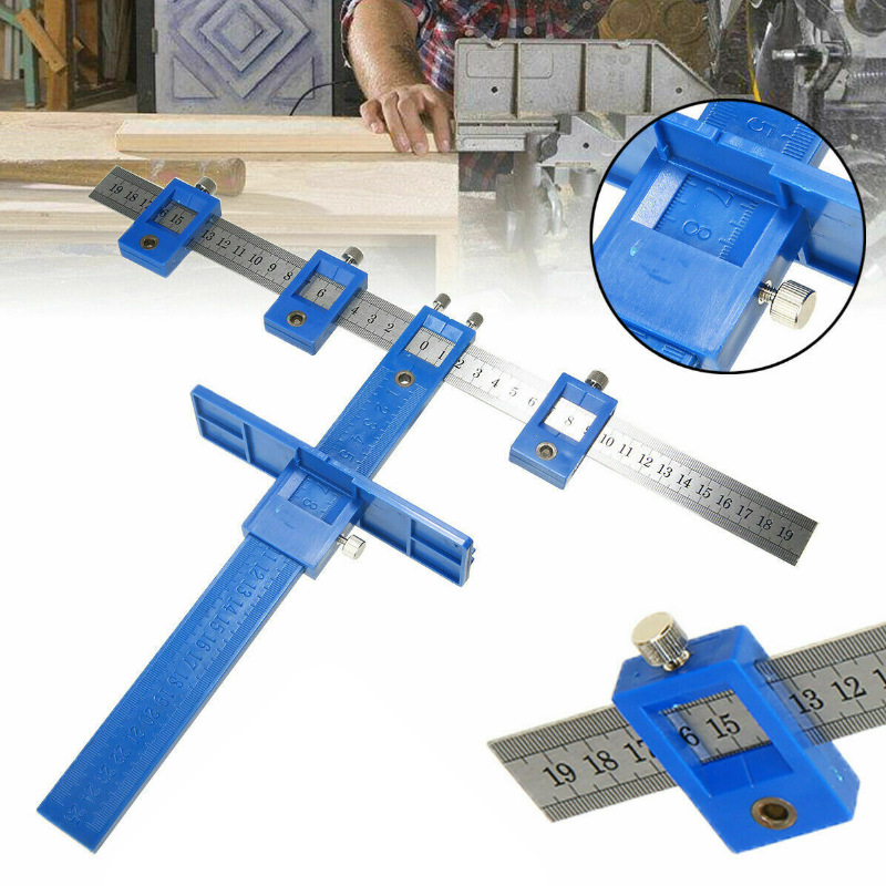 木工打孔定位器可调节开孔定位器多功能木工辅助开孔限位器工具