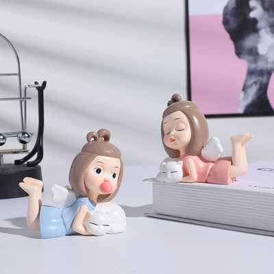 Strange new kitten Dream Angels character Decoration Lover Wedding Home Furnishing gift resin Arts and Crafts birthday gift