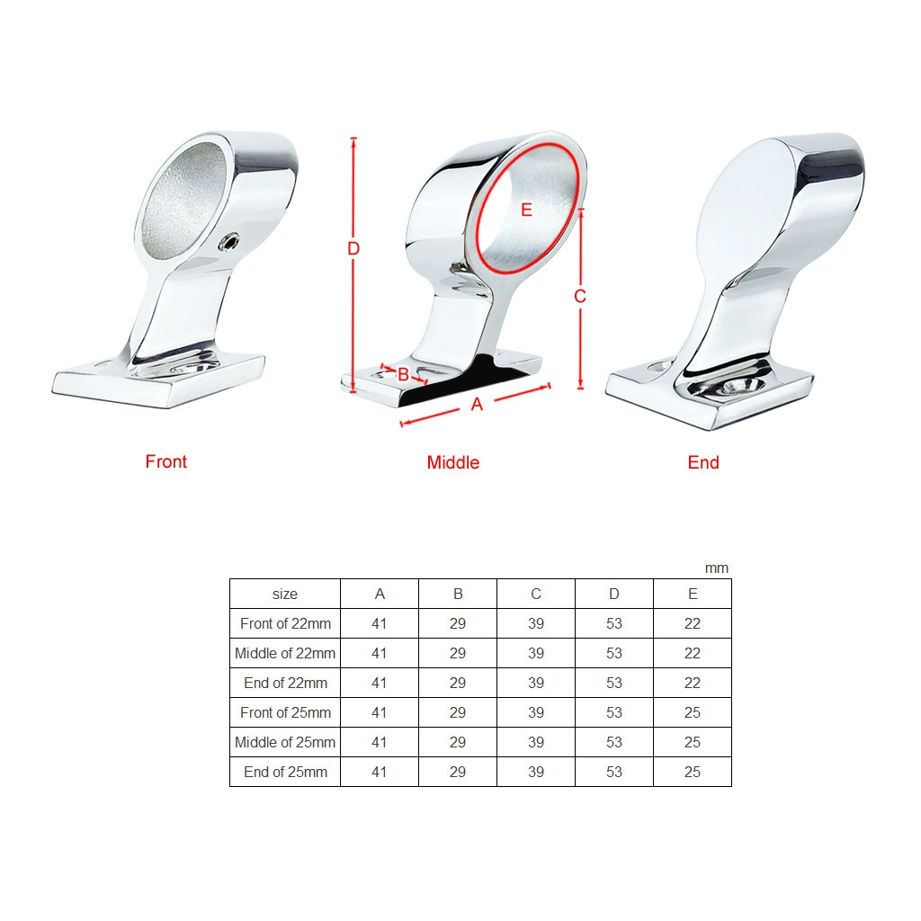 Cross-border spot 316 stainless steel multi-angle bracket deck railing handrail base support ship hardware