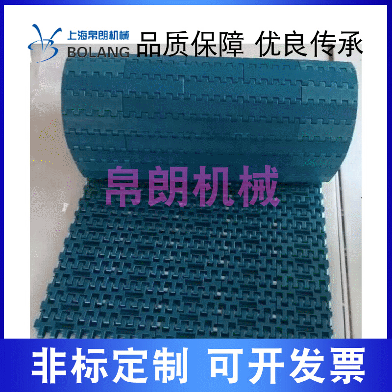 供应1005平板塑料网带重型模块传送带食品级输送链板塑料网链链轮