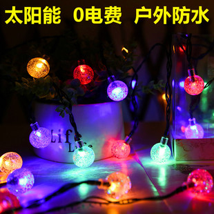Cross border led solar bubble ball light string outdoor waterproof bubble light string Christmas garden courtyard decorative light
