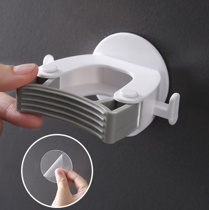 Powerful Hook Mop Clip Free Punching Household Bathroom Load-bearing Seamless Mop Holder display picture 4