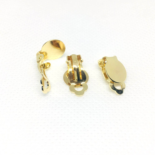 No piercing ear clip accessories diy earrings handmade frog ear clip 10mm flat support sticky jewelry material earring conversion