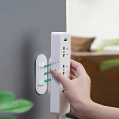 Power strip holder wall-mounted wall-mounted storage power strip punch-free power strip socket hanging wall-adhesive