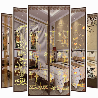 魔術貼防蚊門簾靜音加密磁性自吸軟紗門家用隔斷簾子免打孔批發