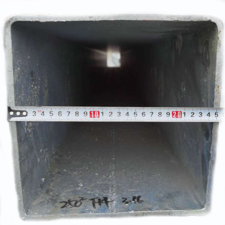 供应Q235B大口径热镀锌方管250*250厚壁热浸镀锌方管铁方管空心管