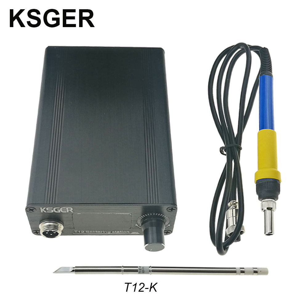 KSGER fabricante T12 Estación de soldadura OLED temperatura ajustable STM32 panel de control reparación Estación de soldadura eléctrica cabeza de soldadura núcleo de calefacción