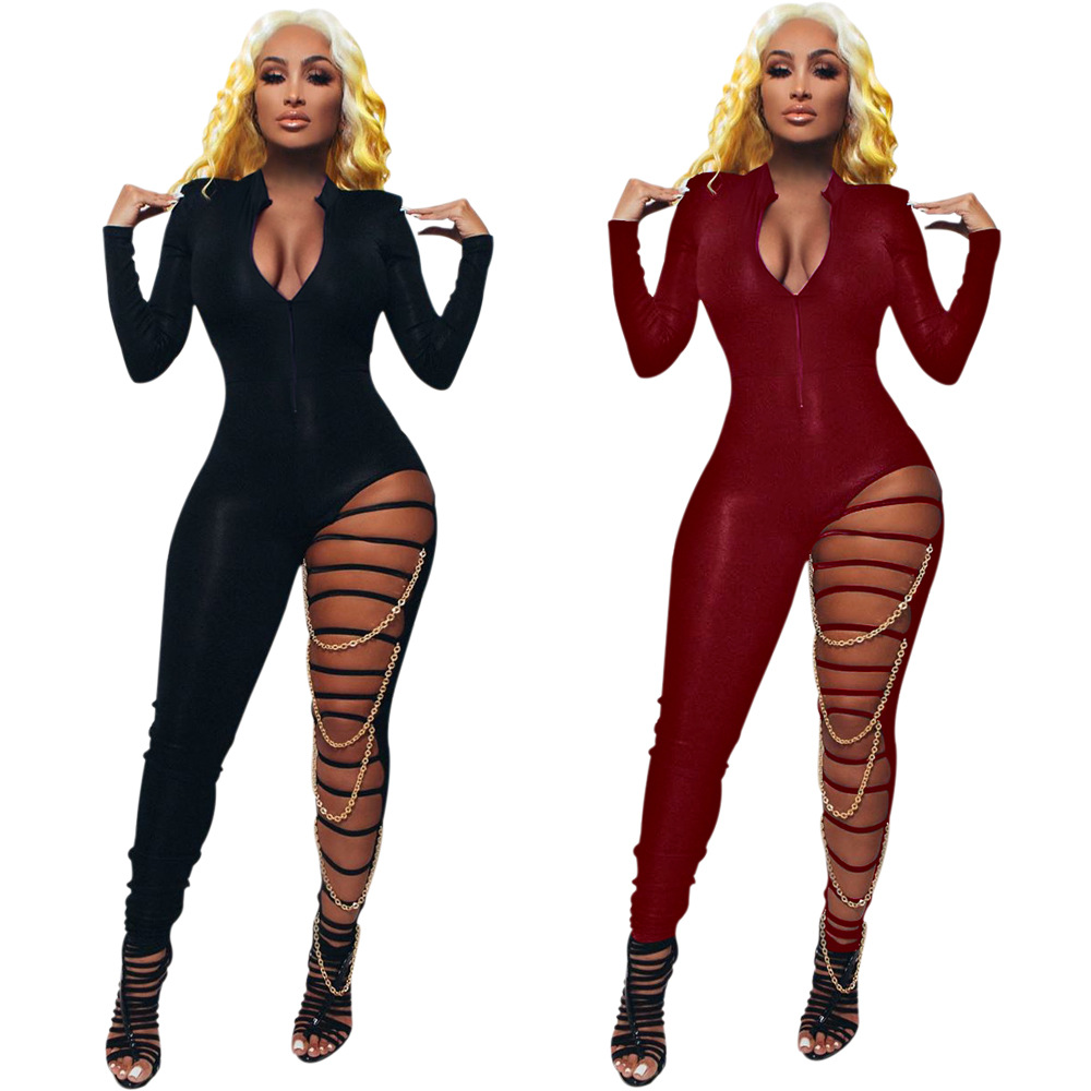 Women's Nightclub Bar Vintage Style Classic Style Solid Color Full Length Jumpsuits display picture 13