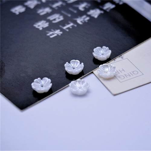Imitation shell rolled pearl effect resin flower pearl color antique handmade DIY step-shape hairpin jewelry accessories