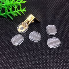 Bestselling Oval Ear Clip Pads, Anti-Slip and Pain-Relieving Frog-Shaped Ear Clips, Transparent Eco-Friendly Silicone Ear Clip Pads, Accessories