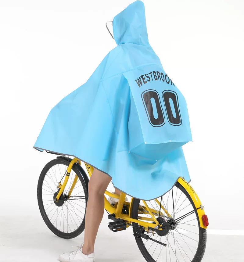 Взрослый Портативный Модный Плащ EVA, велосипедное пончо, старшая школа со светоотражающим школьным рюкзаком, походный плащ