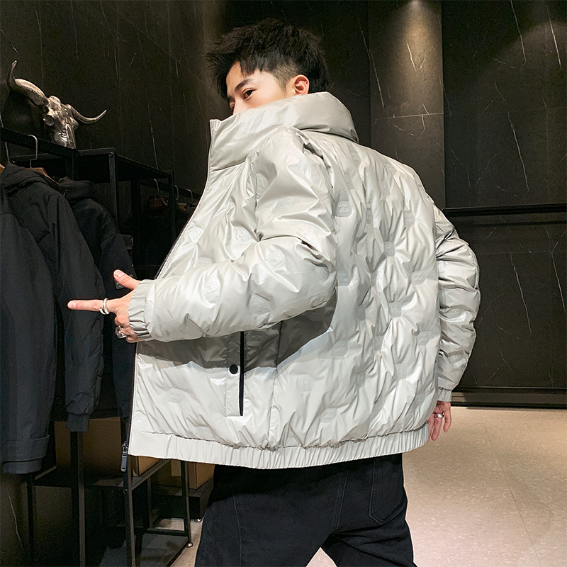 轻薄羽绒服2020年新款男短款潮牌男士冬季加厚亮面潮流帅气外套潮