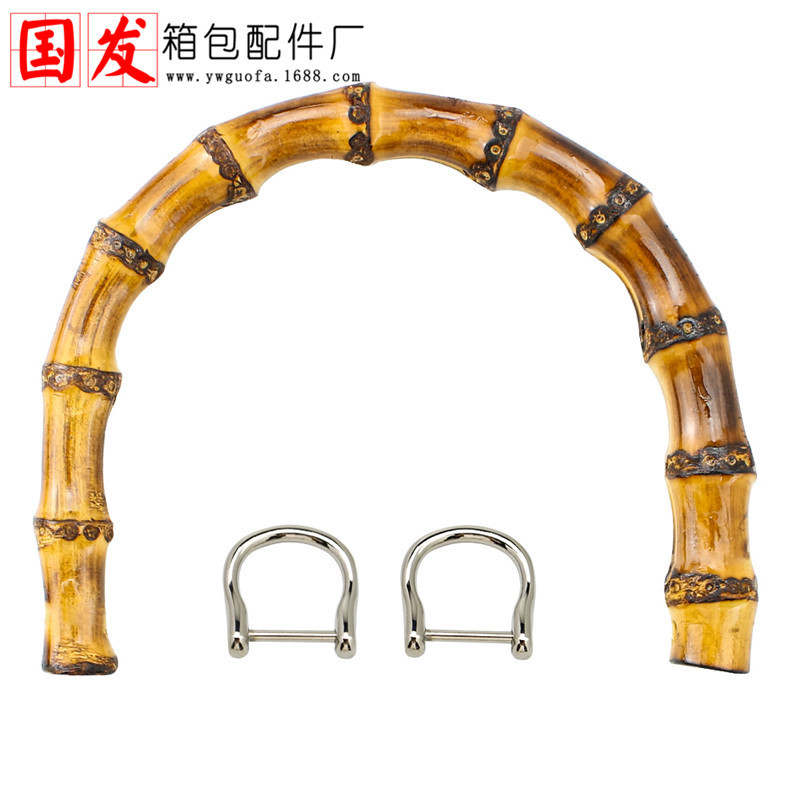 Abanico portátil de bambú de 15,5 cm con botón lateral