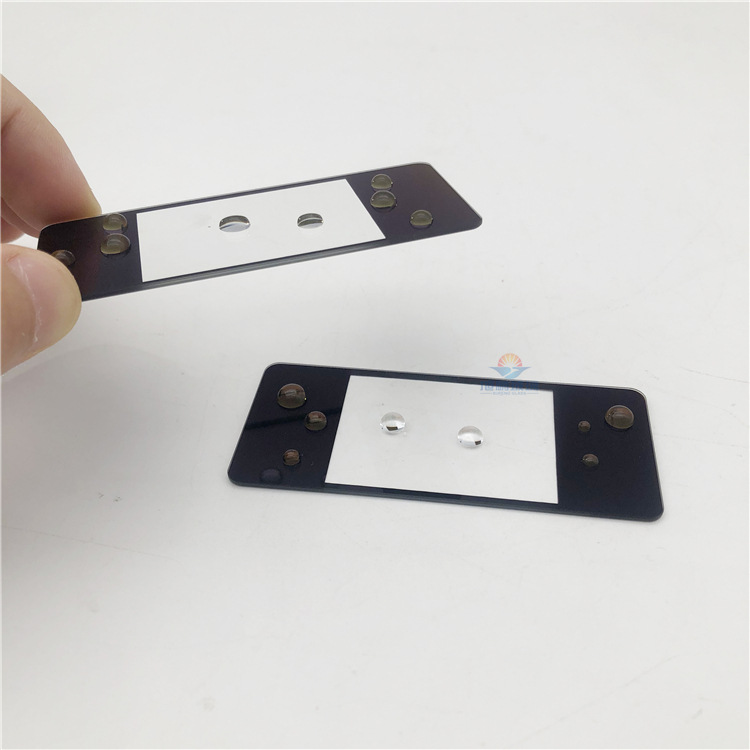 新工艺双面AR+正面AF镀膜玻璃 1.1mm厚钢化丝印黑色带AR\AF玻璃