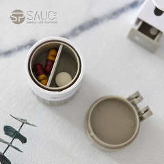 日本SP旋轉多功能藥片研磨器兒童磨藥器切片器小藥盒切藥分藥器