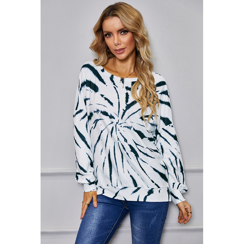 tie-dye loose long-sleeved shirt  NSSA25951