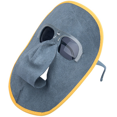 防烤脸头戴式防强光电焊牛皮面罩防飞溅鬼脸面罩透气劳保防护面罩|ms