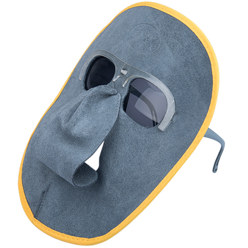 防烤脸头戴式防强光电焊牛皮面罩防飞溅鬼脸面罩透气劳保防护面罩|ms