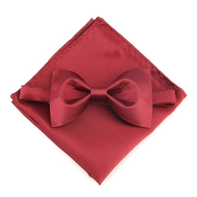 Bowtie marry wedding Groom Groomsman Korean suit Claret gules man bow Bowtie
