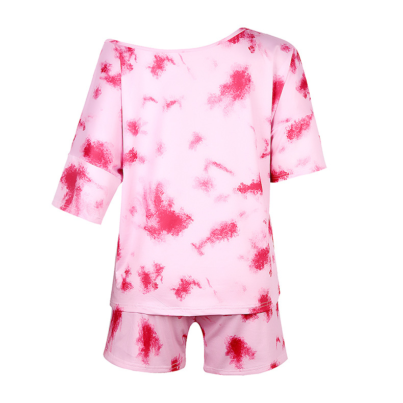 Traje de 2 piezas casual con estampado tie-dye NSKX8470